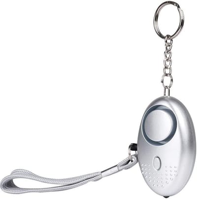 Persoonlijk Alarm - Noodalarm Veiligheid - Persoonlijke Bescherming - 125dB Luid Geluid - 60x35x15 mm - Zilverkleurig