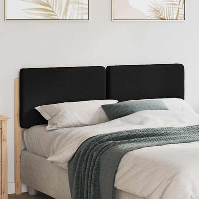 vidaXL - Gestoffeerd - hoofdbord - Bruin - en - Zwart - 160 - cm - Massief - grenenhout