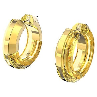 Swarovski Lucent Grote Hoepeloorbellen Damesoorbellen Geel 5613548 Yellow,F beige