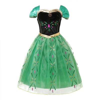 Costume Cosplay Princesse Enfant Fille Robe Reine des Neiges Halloween Carnaval Vêtements Mignons Cosplay Vêtements de Soirée pour 2-10 Ans 2-3T(100) blue