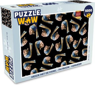Puzzel Meisje met de parel - Patroon - Vermeer - Legpuzzel - Puzzel 1000 stukjes volwassenen