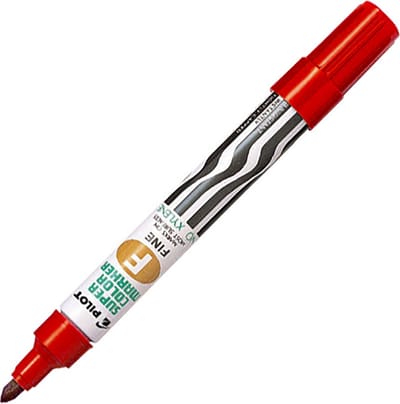 PILOT Permanent-Marker SUPER COLOR FINE, Rundspitze, rot