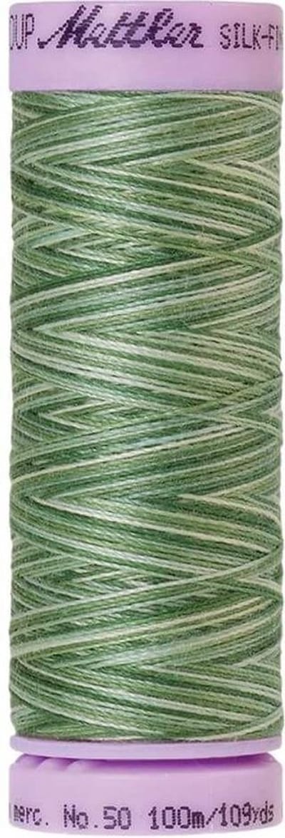 AMANN SILK-FINISH COTTON, MULTI-COLOR GAREN, GROEN, 100M, COL. 9819, PER STUK