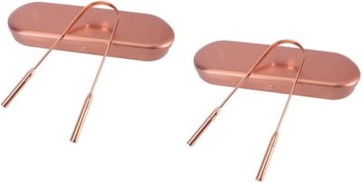 Metalen Tongreiniger - Tongschraper Mondhygiëne - Frisse Adem - Effectieve Tongreiniging - 125 cm - Zilverkleurig