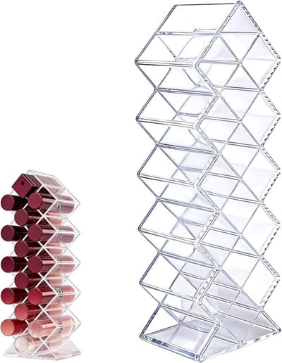 Lipstick Organizer met 16 Plaatsen - Acryl Transparant voor Lipgloss, Make-up en Cosmetica - Ideaal voor de Badkamer en Slaapkamer