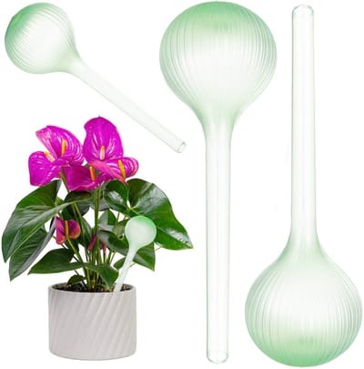 KADAX bewateringsballen 400ml voor planten, set van 2, automatische plantenbewatering, zelfbewaterende potplanten, kunststof waterballen (groen)