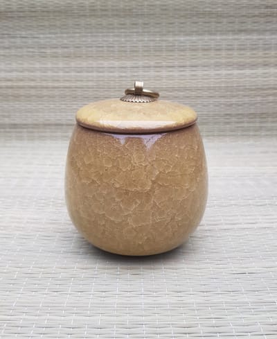 Mini Urn keramiek Oker 170ml