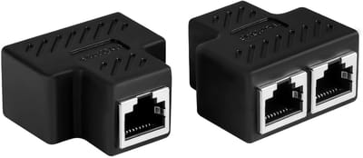 RJ45 splitter adapter - 2 stuks ethernet kabel verdeler - Cat7, Cat6, Cat5, Cat5e - ideaal voor netwerkaansluitingen - SnelShoppen