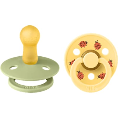 BIBS Colour Fopspeen - 6-18 mnd - 2-pack - Rond - Sage/Pale Butter