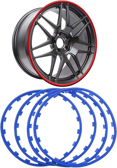 Velg Beschermers - Wielrand Randen - Voertuig Stijl - Aangepaste Pasvorm - 4 Stuks - Blauw