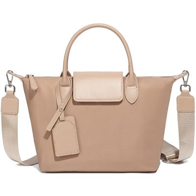 Modieuze Grote Capaciteit Longxiang Dumpling Tas, Enkele Schouder Crossbody Tas, Casual, Trendy en Hoge Kwaliteit Dames Tas, Pendelaar Handtas beige