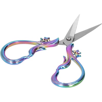 Ciseaux Rétro en Acier Inoxydable Artisanat Broderie DIY Travail d'Aiguille Fournitures de Couture Multicolore multicolore