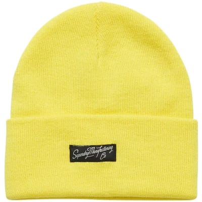 Superdry Classic Vintage Beanie Geel Grootte: 1SIZE