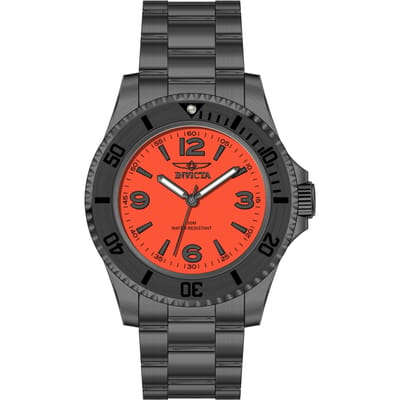 Invicta Specialty 69719 Herenhorloge - Quartz Uurwerk - Roestvrij Staal met Rode Wijzerplaat - 40 mm