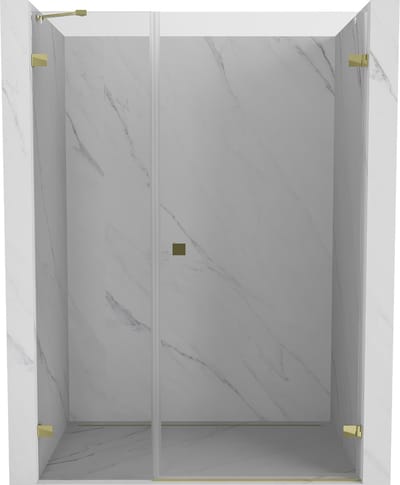 Mexen Lunar-B douchedeur opklapbaar rechts 140 , transparant, goud - 832S-140-050-50-00-P