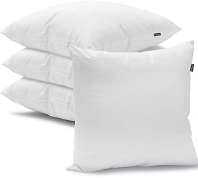 Decoratieve Kussens - Zachte Sierkussens - Woonkamer Meubilair - Hypoallergeen Anti-Mijt - 4 Stuks 50x50 - Wit