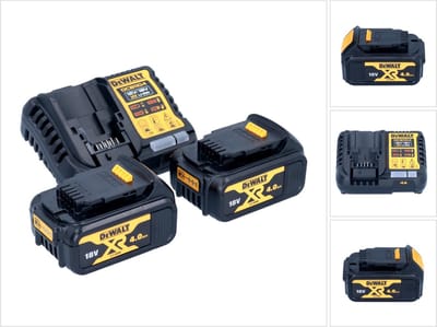 DeWalt DCB 1104 M2 accu-starterset 12 V / 18 V 2x accu 4,0 Ah + DCB 1104 oplader