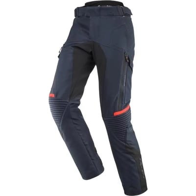 Ixon Midgard PT Marineblauw Bright Rood Waterdichte Textiele Motorbroek - Broek