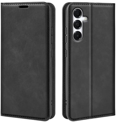 MobyDefend Hoesje - Geschikt voor Samsung Galaxy A17 - Luxe Wallet Bookcase (Magnetische Sluiting) - Zwart