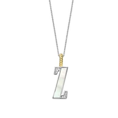 TI SENTO Dames Hanger - 925 zilver - Letter Z - Parelmoer - 6840MW_Z