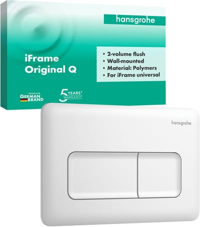Hansgrohe IFrame Original Q Drukplaatvoor - dualflush - mat wit