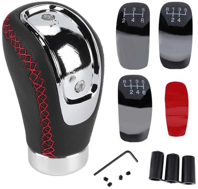 Allecto - Versnellingspookknop - Auto Stick Shifter - Comfortabele grip - Rood - Stijlvol ontwerp - Hoogwaardige materialen - Geschikt voor elke au...