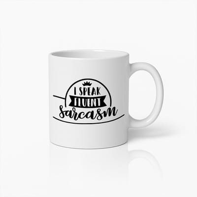 Sarcasme Koffiemok - "Ik Spreek Vloeiend Sarcasme" - Ideaal Cadeau voor Sarcastische Vrienden en Collega's