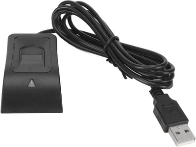 Vingerafdrukscanner USB - Biometrische Lezer - Computer Beveiliging - 360 Graden Detectie - 10 Vingerafdrukken - Zwart