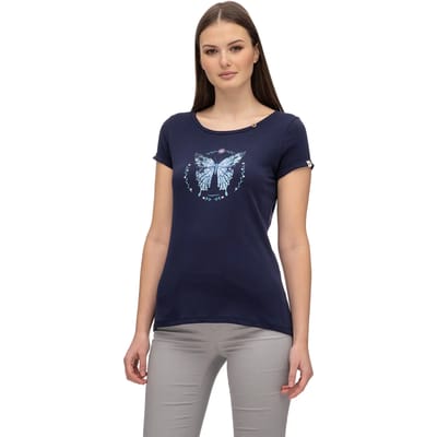 T-shirt dames Ragwear Florah Butterfly Gots