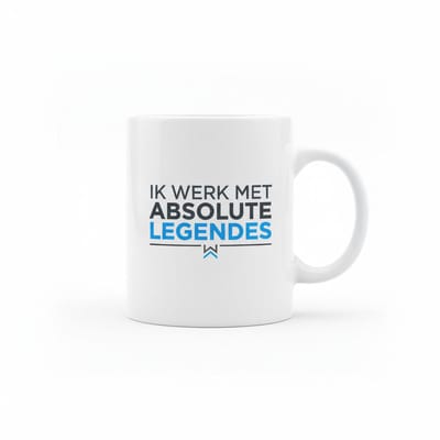 Ik Werk met Absolute Legendes Koffiemok – Grappig Collega Cadeau – Keramische Mok 330 ml