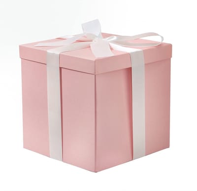 Allecto - Geschenkdoos - Verjaardag - Opvouwbaar en duurzaam - Roze - Cadeauverpakking - Perfect voor middelgrote geschenken - 23x23x23 cm
