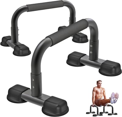 Stabiele Push Up Bars met Houten Handgrepen voor Calisthenics, Handstand, L-Sit en Krachttraining, Geschikt voor Binnen en Buiten, 30 cm Hoog