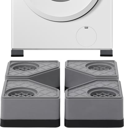 longziming -Anti Trillingsmat Wasmachine – Geluidsdempende Antislip Mat – Voetjes Wasmachine & Droger – Verhoogde Stabiliteit – Vermindert Trilling – Beschermt Vloeren – Duurzaam Materiaal