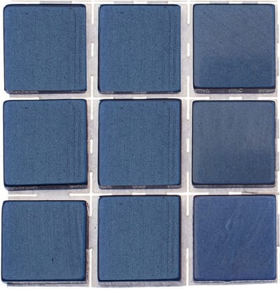 Glorex Hobby - mozaieken maken stenen/steentjes - donkerblauw - 63x stuks - 10 x 10 x 2 mm - hobby en knutselen - tegeltjes