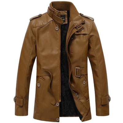 Veste d'hiver en cuir pour hommes, veste en velours épais, veste décontractée mi-longue en coton chaud pour jeunes 3XL