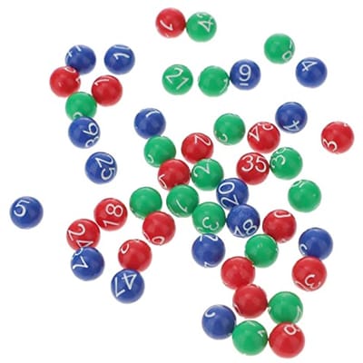 49 Genummerde Kunststof Bingo en Tombola Ballen Set voor Spellen en Verlotingen