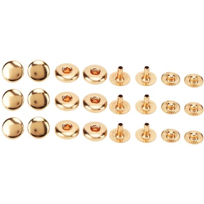 200 Set Drukknoopsluitingen Kit 8mm Sterk Koper Exquise Glans Wijdverbreid Gebruikt Leren Drukknoppen voor Kleding