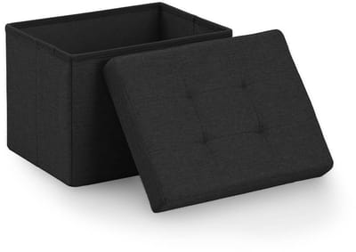 Blumtal Zitbank met Opbergruimte - 41x31x31cm - Hocker met opbergruimte - Zwart