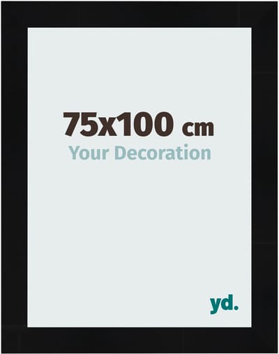 Your Decoration - Fotolijst 75x100 cm - MDF - Zwart Hoogglans - Pisa