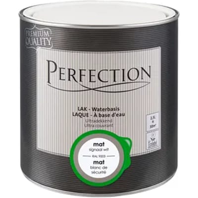 Perfection Houtlak Ultradekkend - Mat - Signaal Wit Ral 9003 - 2,5l