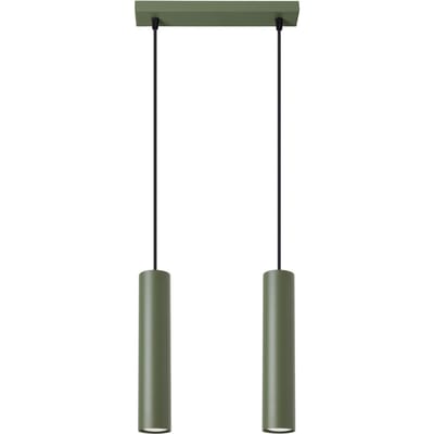 Sollux Lighting Hanglamp Lagos - GU10 - olijfgroen - staal - 105x30x6cm