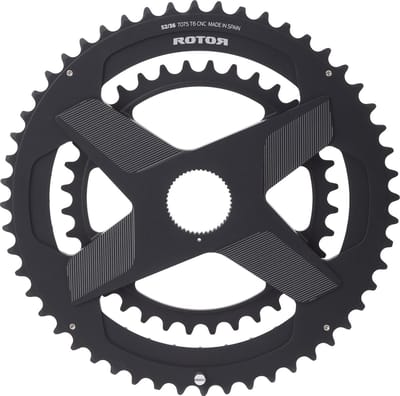 Rotor Aldhu Direct-Mount Dubbel Kettingblad rond, zwart Uitvoering 50/34T
