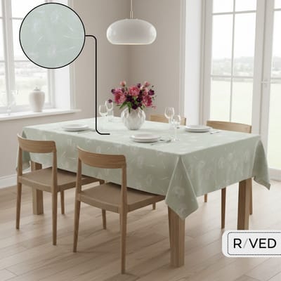 Raved Tafelzeil - 140 cm x 200 cm - Paardenbloem - Groen PVC Afwasbaar