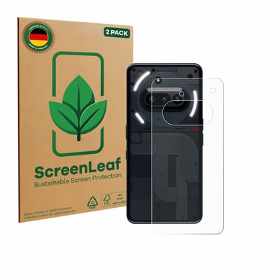 2 Stuks Screenprotector voor Nothing Phone (3a) (Achterkant) - Hoogwaardige Beschermfolie transparant