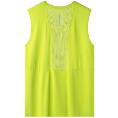 Débardeur de sport d'été en soie glacée pour homme, fin, sans manches, t-shirt pour homme, fitness, course à pied, vêtements à séchage rapide, débardeur 5XL yellow