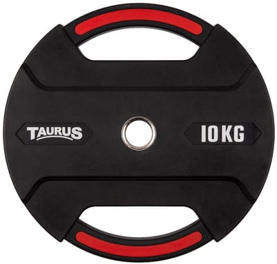Taurus 30 mm Halterschijf 10kg | Slijtvaste CPU-coating | Geurloos | Stalen Binnenring | Halterstang 30 mm
