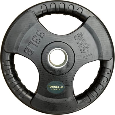 Tornello sports Tri-Grip 15 kg plaat met rubberen coating