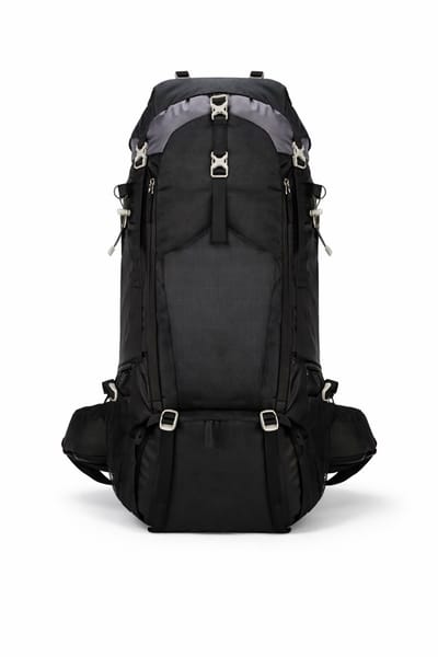 Hiking Rugzak 70L - Top en Frontloader - Trekking rugzak - Waterdicht - Zwart