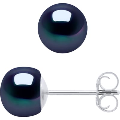 Oorbellen Pearl Zoetwater 6-7mm Black 925