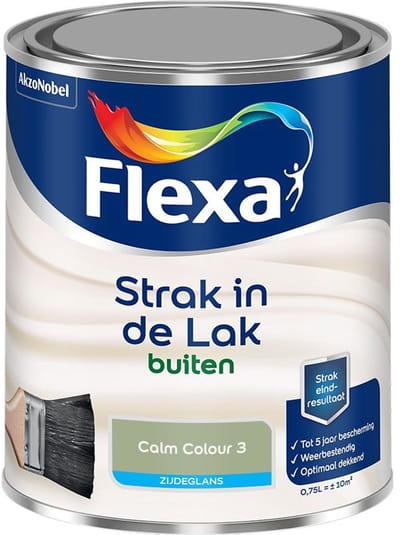 Flexa - Strak In De Lak Buitenlak Zijdeglans - Calm Colour 3 - Mengverf - 750 Ml